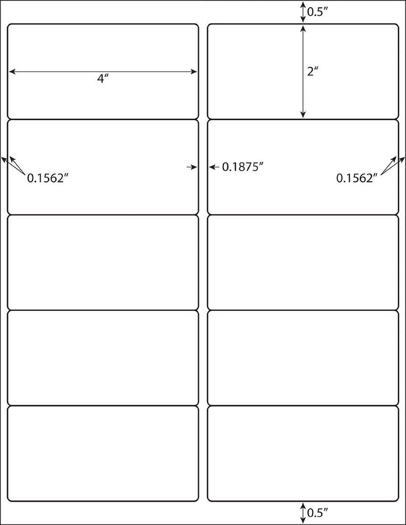 RBHK 10-UP Address Labels for Laser/Inkjet Printers, White, 2 x 4 Inch, (500 Sheets - 5000 Labels) - Image 2